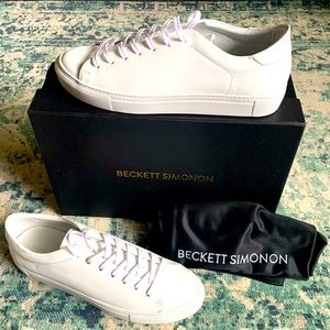 Beckett Simonon White Leather Sneaker
